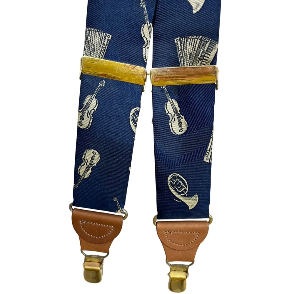 Pelican USA‎ Musical Instrument Novelty Print Suspenders Mens